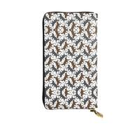 RRhgipp Trotting Flat Coated Retrievers Paw Womens Portafogli RFID Blocco In Pelle Lunga Donne Titolare Della Carta Telefono Signora Viaggio Borsa Regali