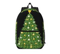 RRhgipp Zaino da viaggio per computer portatile con albero verde di Natale, 43 cm, grande, per scuola, ragazzo, ragazze, donne, uomini d'affari, borsa per computer regalo