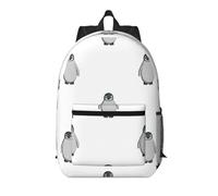 RRhgipp Zaino da viaggio per computer portatile con pinguino grigio, 43 cm, grande, per scuola, ragazzo, ragazze, donne, uomini d'affari, borsa per computer regalo