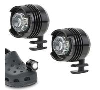 RRICHH Fari per Croc, 2 Pezzi Fari per Scarpe Cro, Charms Luci con 3 Modalità di Luce, impermeabili IPX5 Luminosi Luci per Decorazione di Scarpe Coccodrillo per Passeggiate Escursioni Campeggio