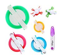 RRigo Pom Pom Maker, 5 Taglie Fluff Ball Weaver Needle Pompom Maker Set-Filato di Lana Maglia Set di Attrezzi per Artigianato -Fai da Te Pompoms Artigianato Doll Making Kit + 1pcs Forbici(7)