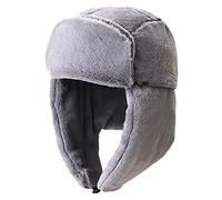 RRiody Cappello da donna caldo da trapper - Cappelli russi in pelliccia invernale con paraorecchie, cappuccio bomber spesso per la caccia agli sci, Evelina, 7/7 3/8