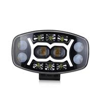 RRKBDQEL Faro Principale Fari 9 Pollici 12V 24V Per Benz LED Luci Di Guida Faretto Camion Fuoristrada Faro Ausiliario Quadrato Auto Flash Bianco Giallo 100W 22000LM Fanale Anteriore(1PCS B)