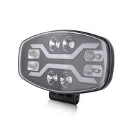 RRKBDQEL Faro Principale Fari 9 Pollici 12V 24V Per Benz LED Luci Di Guida Faretto Camion Fuoristrada Faro Ausiliario Quadrato Auto Flash Bianco Giallo 100W 22000LM Fanale Anteriore(1PCS A)