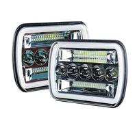 RRKBDQEL Faro Principale Fari Per Cargo Per Furgone Per Express 1500 2500 3500 5X7 7x6 Pollici Fari Anteriori A LED Quadrati Con Indicatori Direzione Abbaglianti DRL Luce Fanale Anteriore(002)