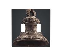 RRKDOY Campane in ottone forti Stampe Tessili Copertura interruttore pannello murale decorativo adatto per aree residenziali e commerciali 4,5x4,5 pollici