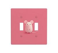 RRKDOY Il piccolo topolino che ha commesso un errore Stampe tessili Copertura interruttore pannello decorativo da parete adatto per aree residenziali e commerciali 11,4 x 11,4 cm