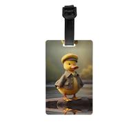 RRKDOY Le etichette per bagagli e le etichette per borse da viaggio con stampa di piccola anatra gialla sono adatte sia per uomini che per donne per prevenire i bagagli