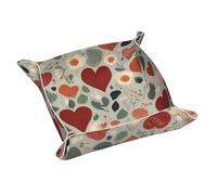 Rrkdoy Love Green Plants - Vassoio portaoggetti in pelle stampata, in PVC di alta qualità, double-face, per una comoda conservazione e organizzazione