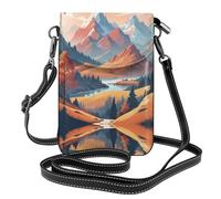 RRKDOY Sunset Peak Picture Borsa a tracolla per cellulare, piccolo portafoglio da donna, un regalo pratico adatto per uscire, fare esercizio fisico e fare shopping