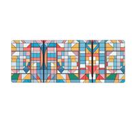 RRKDOY Tappetino per mouse da gioco con motivo geometrico puzzle XXL grande tappetino per mouse lungo esteso tappetino da scrivania tappetino per mouse in gomma antiscivolo bordi cuciti tappetino