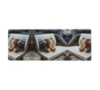 RRKDOY Tappetino per mouse da gioco con motivo libri su orsacchiotti XXL Tappetino per mouse lungo esteso tappetino per mouse tappetino da scrivania tappetino per mouse in gomma antiscivolo bordi