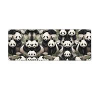 RRKDOY Tappetino per mouse da gioco con panda gigante che guarda il divertimento, XXL, grande, tappetino per mouse lungo esteso, tappetino per mouse in gomma antiscivolo, bordi cuciti, tappetino