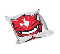 Rrkdoy Vassoio portaoggetti in pelle stampata con scritta Devil's Smile, in PVC di alta qualità, double-face, per una comoda conservazione e organizzazione