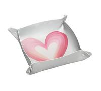 Rrkdoy Vassoio portaoggetti in pelle stampata con scritta "Love", in PVC di alta qualità, double-face, per una comoda conservazione e organizzazione