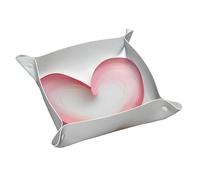 Rrkdoy Vassoio portaoggetti in pelle stampata con scritta "Love", in PVC di alta qualità, double-face, per una comoda conservazione e organizzazione