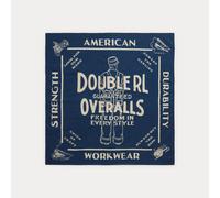 RRL Bandana in cotone indaco con grafica TAGLIA UNICA Blue