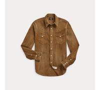 RRL Camicia western in velluto Slim-Fit XS Tan