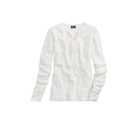 RRL Maglietta serafino a nido d'ape L/4 Bianco carta