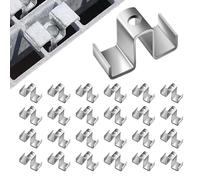 Rrlihjgu a Sella - 25 Pezzi Fermagli a Sella per Griglia a Barre per Fissaggio Viti,Ferramenta di Fissaggio per Installazione Soppalchi Scale Passerelle Sistemi di Drenaggio,Per Ponti Deck Battistrada