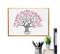 Rrlihjgu Albero delle Impronte Digitali per Matrimoni | Arte da Parete Libro degli Ospiti - Decorazione Grande Matrimonio con Tela Libro Impronte e Firme Familiari