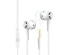 Rrlihjgu Auricolari cablati, auricolari cablati - Auricolari a corda con microfono,Auricolare a cavo Boost da 3,5 mm per la musica per allenamento per aerei da viaggio da viaggio