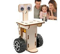 Rrlihjgu Blocchi di robot a motore fine, kit di costruzione di robot in legno,Kit di robot per i | Progetti educativi sull'artigianato del legno, Robotic Science Puzzle Promuovere il pensiero logico