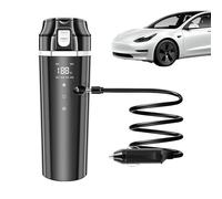 Rrlihjgu Bollitore scaldacqua per auto, di riscaldamento per auto portatile | scaldabagno auto 500 ml per caffè, isolante riscaldata per caffè, impostazioni di temperatura flessibili,