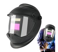 Rrlihjgu Caschi Saldatura Auto Oscuranti,Casco Da Saldatura A Energia Solare - Leggero Copricapo, Ampla Gamma Oscuramento Antiriflesso Protezione Facciale Per Casa Officina Auto