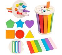 Rrlihjgu Classificazione dei giocattoli per i bambini piccoli, classificazione delle forme,Blocchi Giocattoli Puzzle - Giocattoli di abilità motorie fine, Gioco a Gioco, Giocattoli di valutazione