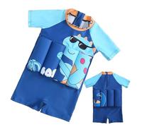 Rrlihjgu Costume da bagno galleggiante per bambini piccoli, costume da bagno galleggiante per bambini con elementi galleggianti per bambini, gilet nuoto rapido asciugatura motivo dinosauro per bambini