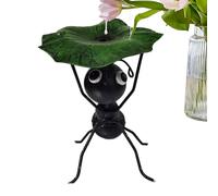 Rrlihjgu Decorazione da giardino, formica che regge foglia, statuette da collezione, scultura in metallo, decorazione per esterni, decorazioni per la casa per soggiorno, balcone, camera da letto