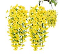 Rrlihjgu Finta petunie - Petunie artificiali per interni ed esterni, 2 pezzi resistenti alle intemperie eterne per vasi da giardino, portico, fioriera, vaso vialetto