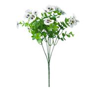 Rrlihjgu Fiori artificiali in seta per esterni, viola del pensiero artificiale, resistenti ai raggi UV, decorazione da giardino, composizioni floreali per patio, porta d'ingresso, portico, interni ed
