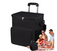 Rrlihjgu Frigorifero su ruote, refrigeratore con ruote, trolley con maniglia e borsa termica impermeabile da 35 l, per viaggi, pic-nic, corse, esterni, terrazza e spiaggia