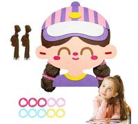 Rrlihjgu giocattoli per capelli per bambini, artigianato per trecce per capelli | Divertimento Impara a intrecciare materiali per capelli,Kit di attività di viaggio, arti e mestieri, giocattoli