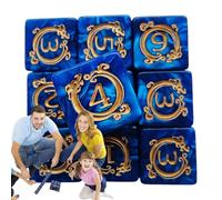 Rrlihjgu in acrilico - a sei volti - 10 pezzi con disegno di drago creativo per ruolo, decorazione, scrivania, bambini e adulti