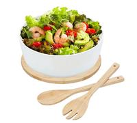 Rrlihjgu Insalatiere grandi, grandi insalatiere per mangiare | Forniture da cucina in legno Serveware per mescolare pasta, cereali, verdura, frutta, snack, cena, festa, casa, cucina, campeggio