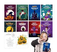 Rrlihjgu Libro da colorare | Libro da colorare a tema Halloween,Materiale di disegno interattivo, Forniture per feste di viaggio in casa e asili nido