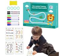 Rrlihjgu Libro di tracciamento delle lettere per i più piccoli, quaderno per scrivere a mano per esercizi di tracciamento della penna per i più piccoli, taccuino di esercizi di scrittura educativa,