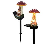 Rrlihjgu Luci da giardino di funghi, luci di funghi per l'esterno - Luci da giardino a LED di funghi a energia solare | Decorazioni per l'illuminazione del paesaggio, cartello del percorso per prato,