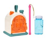 Rrlihjgu Macchina automatica di soffiaggio di bolle,Macchina per bolle elettrica - Macchina per bolle con luce e musica - Macchina per bolle a forma di casa a 20 fori con liquido a bolle per