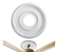 Rrlihjgu Medaglione Per Ventilatore Da Soffitto, Paralume Rotondo Decorativo, Base Decorativa A Rosone Stile Europeo In PU Per Corniciatura Baldacchino Lampadario Per Parete In Legno Casa Soggiorno