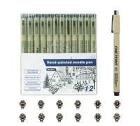 Rrlihjgu Penne Disegno Belle Arti - Pennarelli Inchiostro Penna Pigmento Forniture Artistiche - Materiale Illustrativo Versatile Per Studenti E Principianti