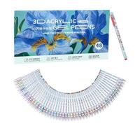 Rrlihjgu Penne Gel Acrilico | Set di Pennarelli Pittura Acrilico per Rocce - Pennarelli Colorare Disegno per Tela Pietra Legno Tessuto Carta Progetti Creativi