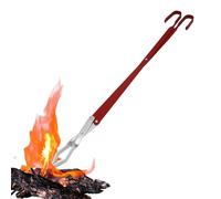 Rrlihjgu Pinze per legna da ardere, pinze lunghe per falò, pinze lunghe per cucinare, in alluminio, per barbecue e carbone, pinze in metallo resistente per grigliare e friggere