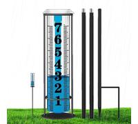 Rrlihjgu Pluviometro da Esterno,Misuratore di Pioggia con Picchetto - Strumento Regolabile in Altezza per Misurare Acqua Piovana su Terrazzo Giardino e
