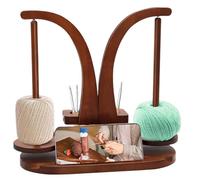 Rrlihjgu Porta Gomitoli in Legno | Porta Matasse per Maglia all'Uncinetto con Spindle Rotante - Organizzatore Filo per Donne Mamme Nonne Famiglia Amici