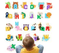 Rrlihjgu Puzzle Alphabet,Giocattolo puzzle di animali in legno, gioco educativo sensoriale per 3 anni in più per asilo e viaggi