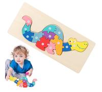 Rrlihjgu Puzzle Animale in Legno, Puzzle in Legno Dinosauro, Giocattoli impilabili Design Dinosauro, di Puzzle colorati e divertenti per l'istruzione prescolare Intelligenza STEM, asilo